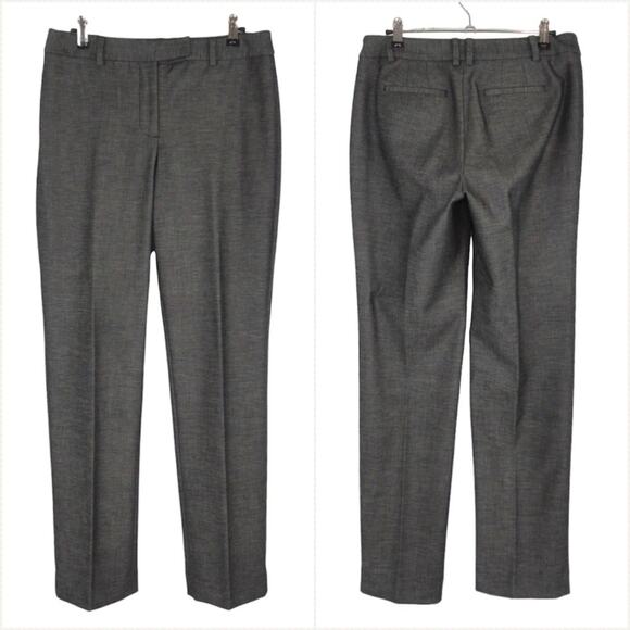 TALBOTS High Waist Straight Leg Pant Gray Trouser Dress Pants Women’s Size 4P - Picture 2 of 13